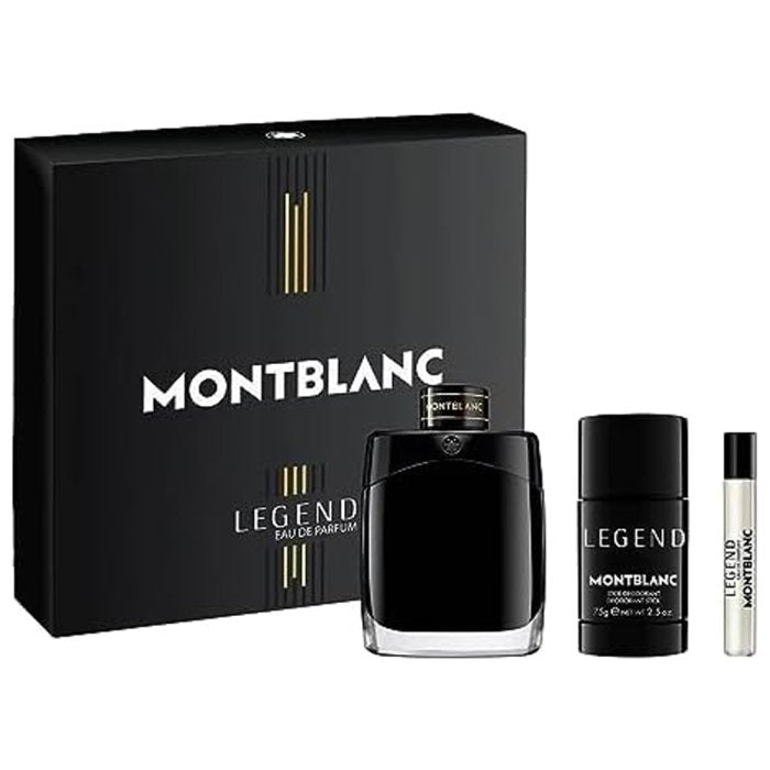 Mont Blanc Legend For Men Set Eau De Parfum 100Ml + Eau De Parfum 7.5Ml + Sg 100Ml