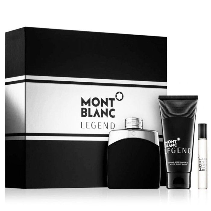 Mont Blanc Legend For Men Set Eau De Toilette 100Ml + Eau De Toilette 7.5Ml + Sg 100Ml (New Pack)