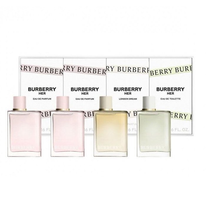 Burberry Her For Women Mini Set Eau De Parfum 2 X 5Ml + Her Eau De Toilette 5Ml + Her London Dream Eau De Parfum 5Ml