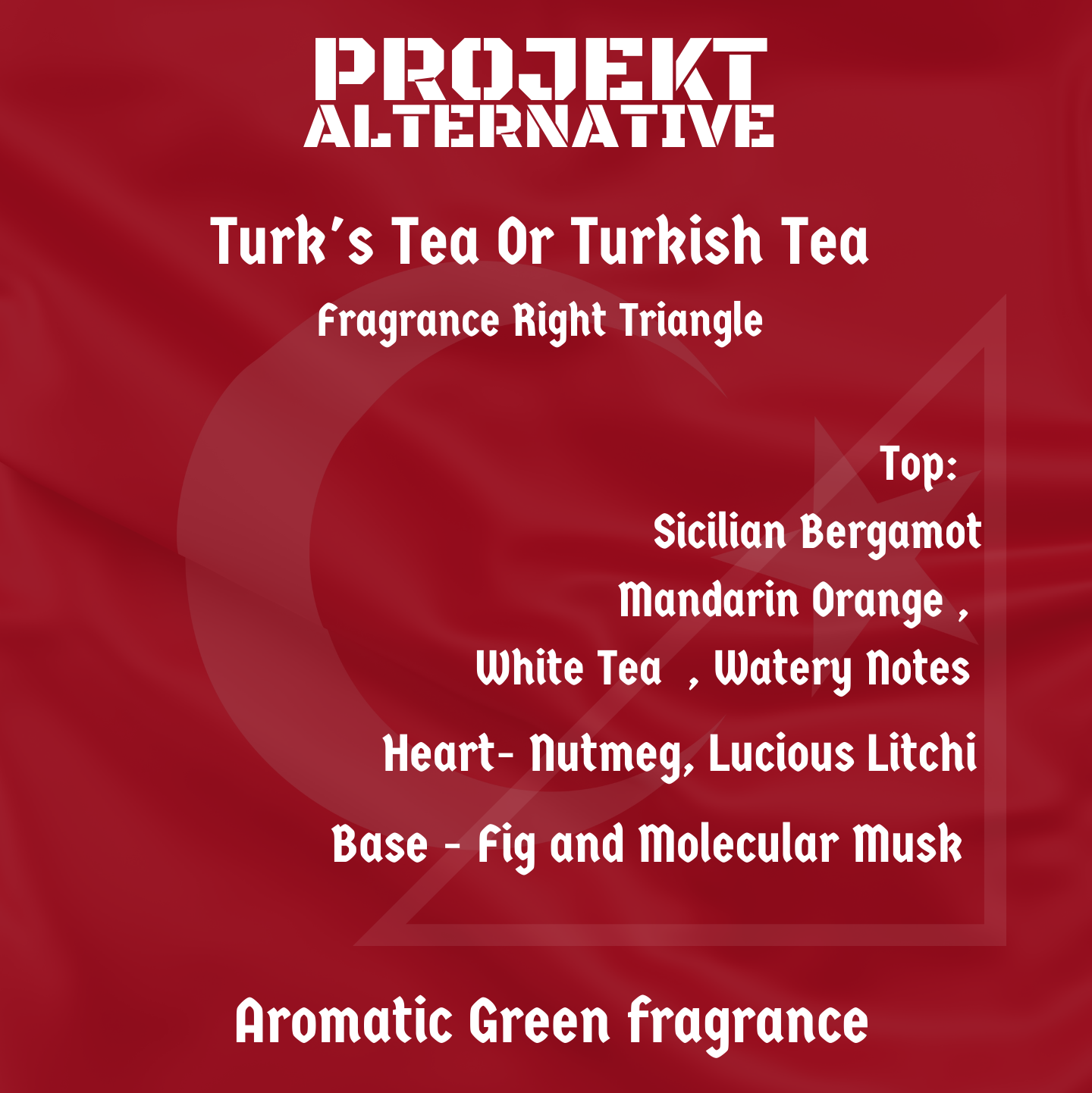 Turk's Tea By Projekt Alternative 50ml Extrait De Parfum #Wulong-Cha