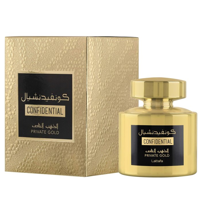 Lattafa Confidential Private Gold For Men And Women Eau De Parfum 100Ml