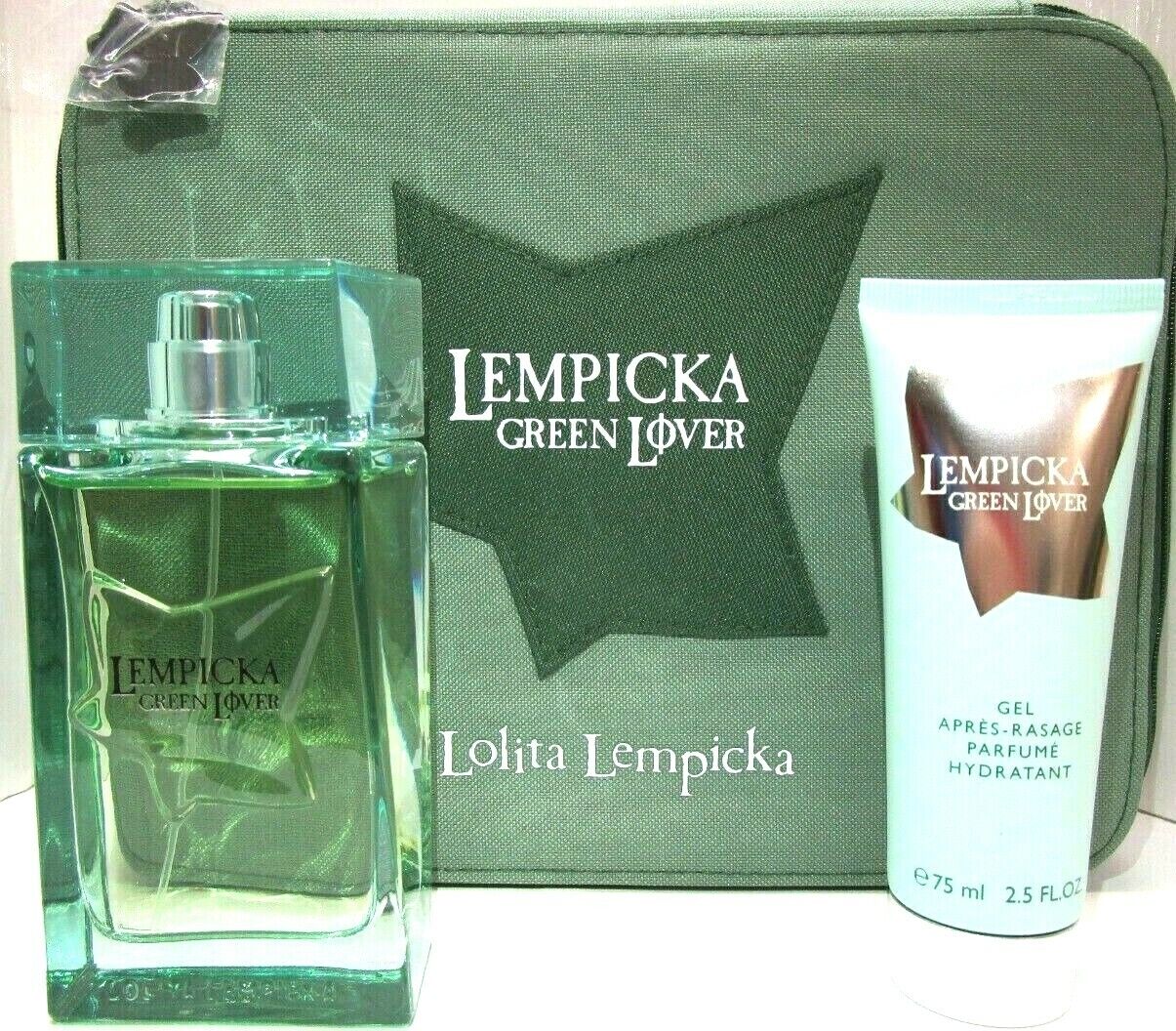 Lolita Lempicka Green Lover For Men Set Eau De Toilette 100Ml + Asg 75Ml + Textile Pouch