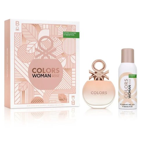 BENETTON COLORS DE BENETTON WOMAN ROSE (W) SET EDT 80ML + 24H DEODORANT 150ML