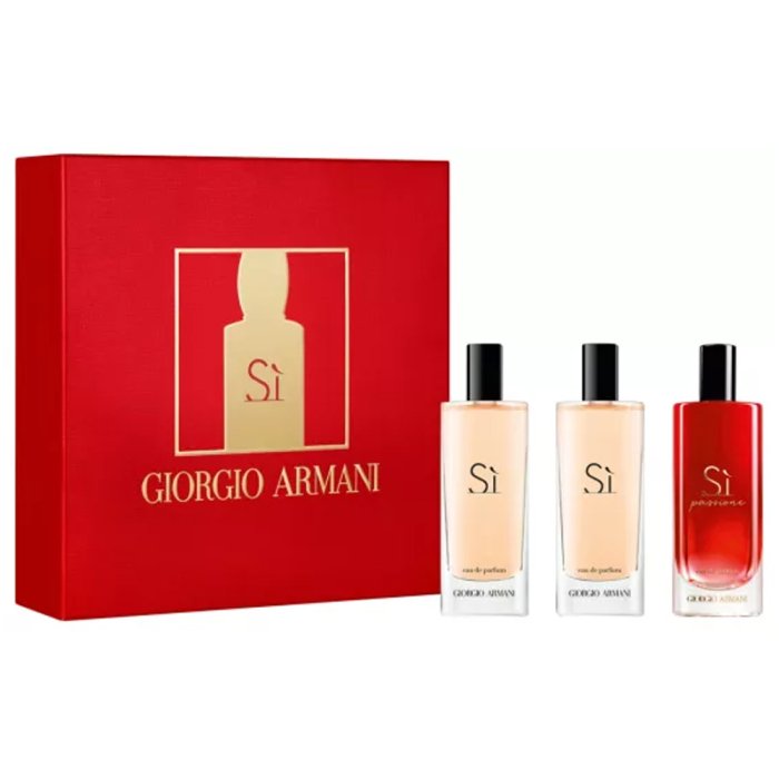 Giorgio Armani For Women Mini Set (Si Eau De Parfum 2 X 15Ml + Si Passione Eau De Parfum 15Ml)