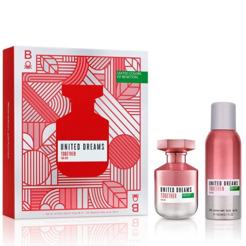 BENETTON UNITED DREAMS TOGETHER FOR HER (W) SET EDT 80ML + 24H DEODORANT 150ML