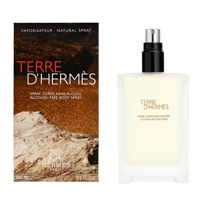 Hermes Terre D'Hermes Alcohol - Free For Men 100Ml Body Spray