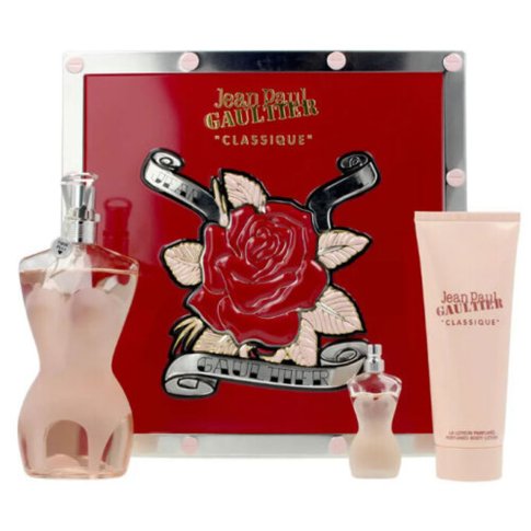 JEAN PAUL GAULTIER CLASSIQUE (W) SET EDT 100ML + EDT 6ML + BL 75ML